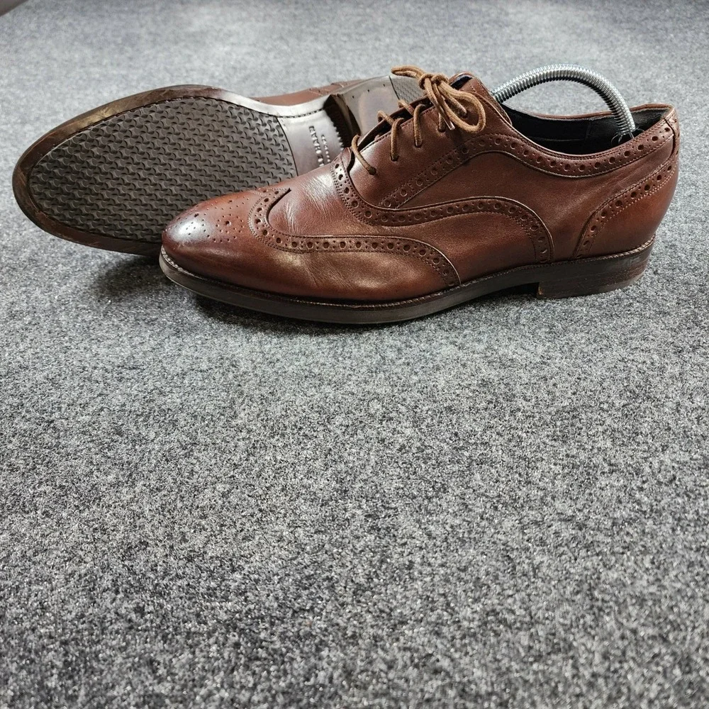 Cole Haan Wingtip Oxford Mens 11 M Brown Leather Grand OS C30000 Brogue Shoes
